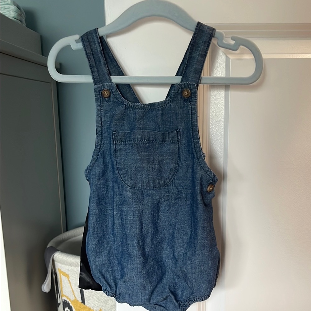 Zara Chambray Baby Overalls